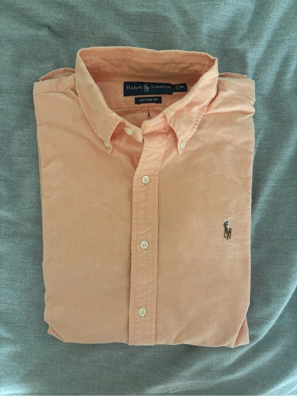 Ralph Lauren Custom Fit Oxford Button Down Peach